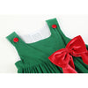 Green Corduroy Christmas Applique Dress