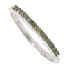 Green Diamond Sterling Silver Stackable Band Ring