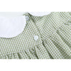 Green Gingham Pumpkin Peter Pan Collar Dress