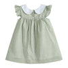 Green Gingham Pumpkin Peter Pan Collar Dress