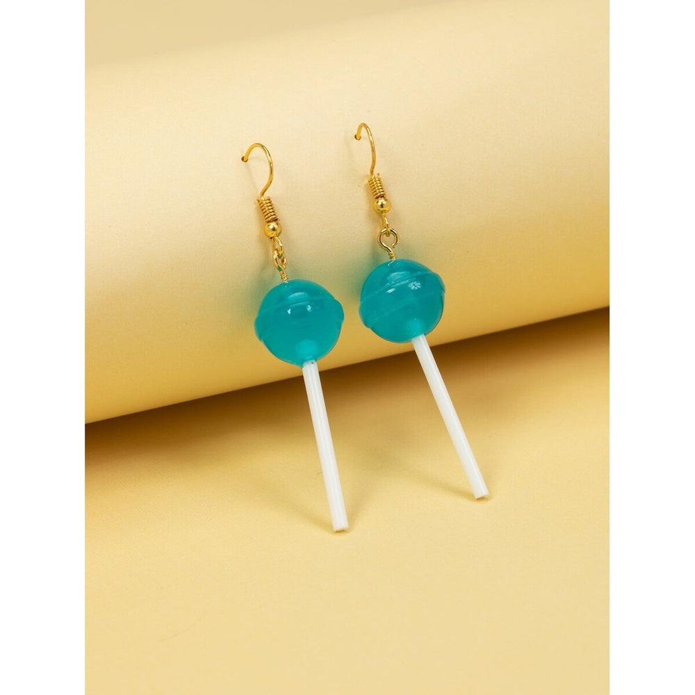 Green Lollipop Drop Earrings