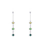 Green Mix Swarovski Crystal Drop Earrings