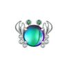 Green & Sterling Silver Cubic Zirconia-Accent Lucky Crab Charm