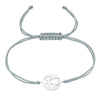 Grey Adjustable Sterling Silver World Bracelet