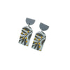 Grey Yellow Leaves Drop Earrings