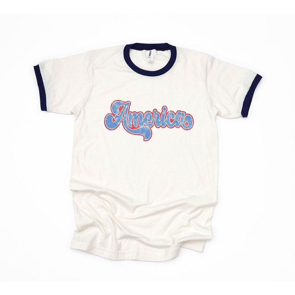 Grunge America Cursive Ringer Tee