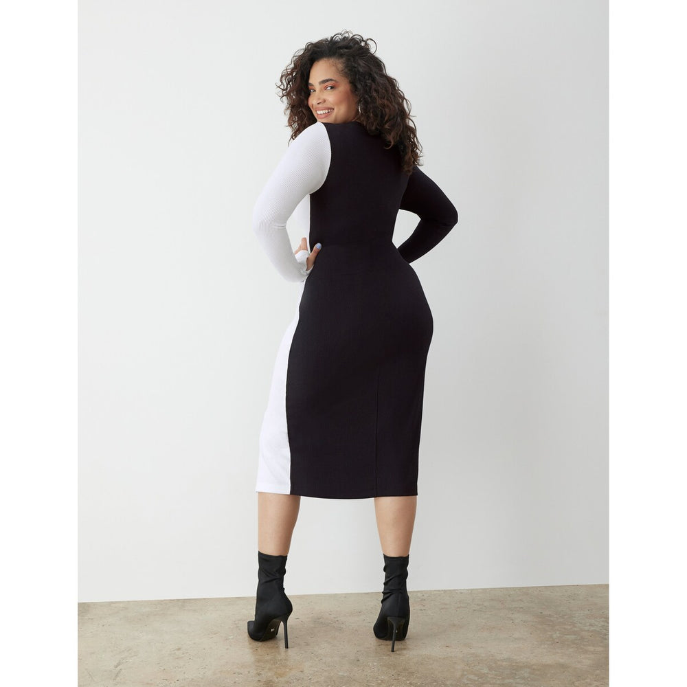 Gstq Knit Colorblock Dress