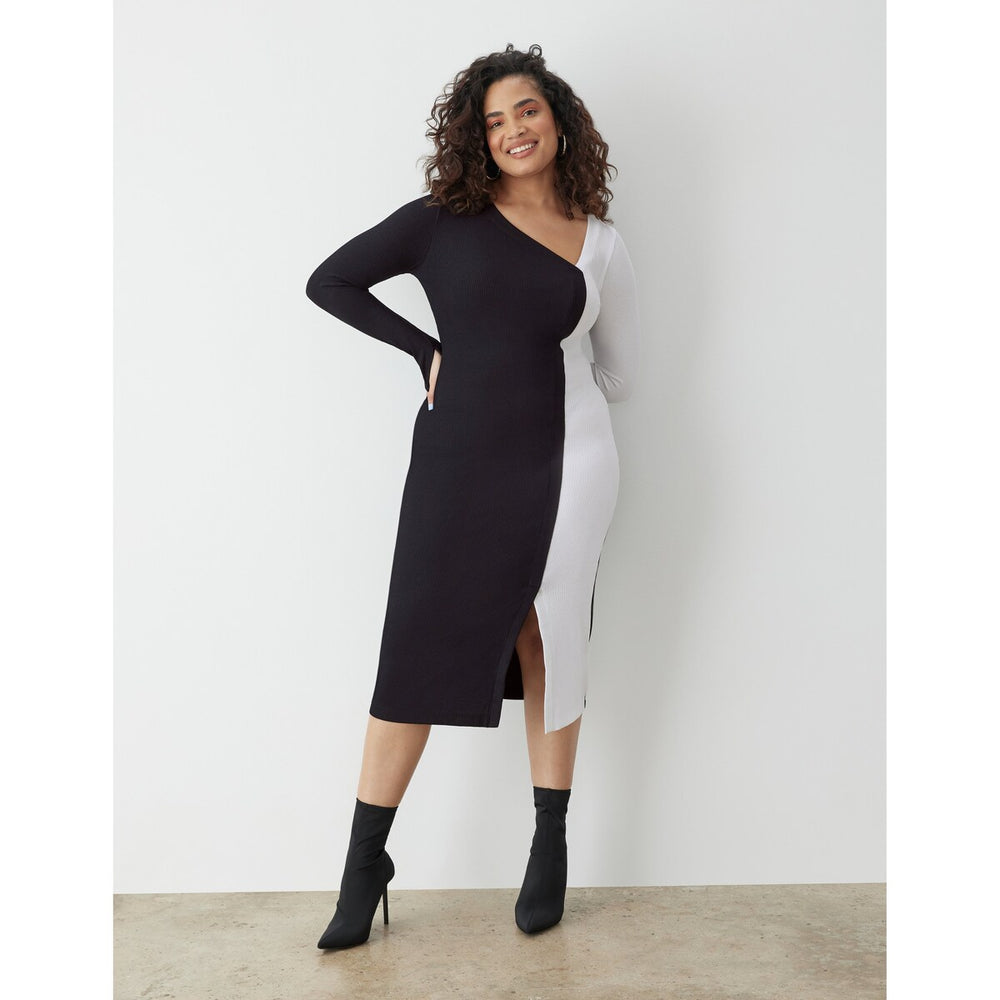 Gstq Knit Colorblock Dress