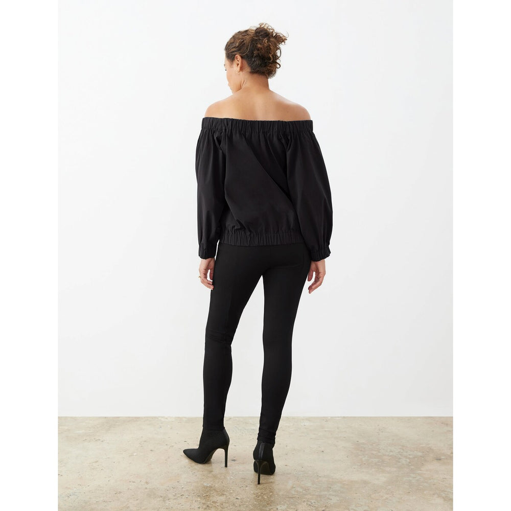 Gstq Off The Shoulder Zip Top