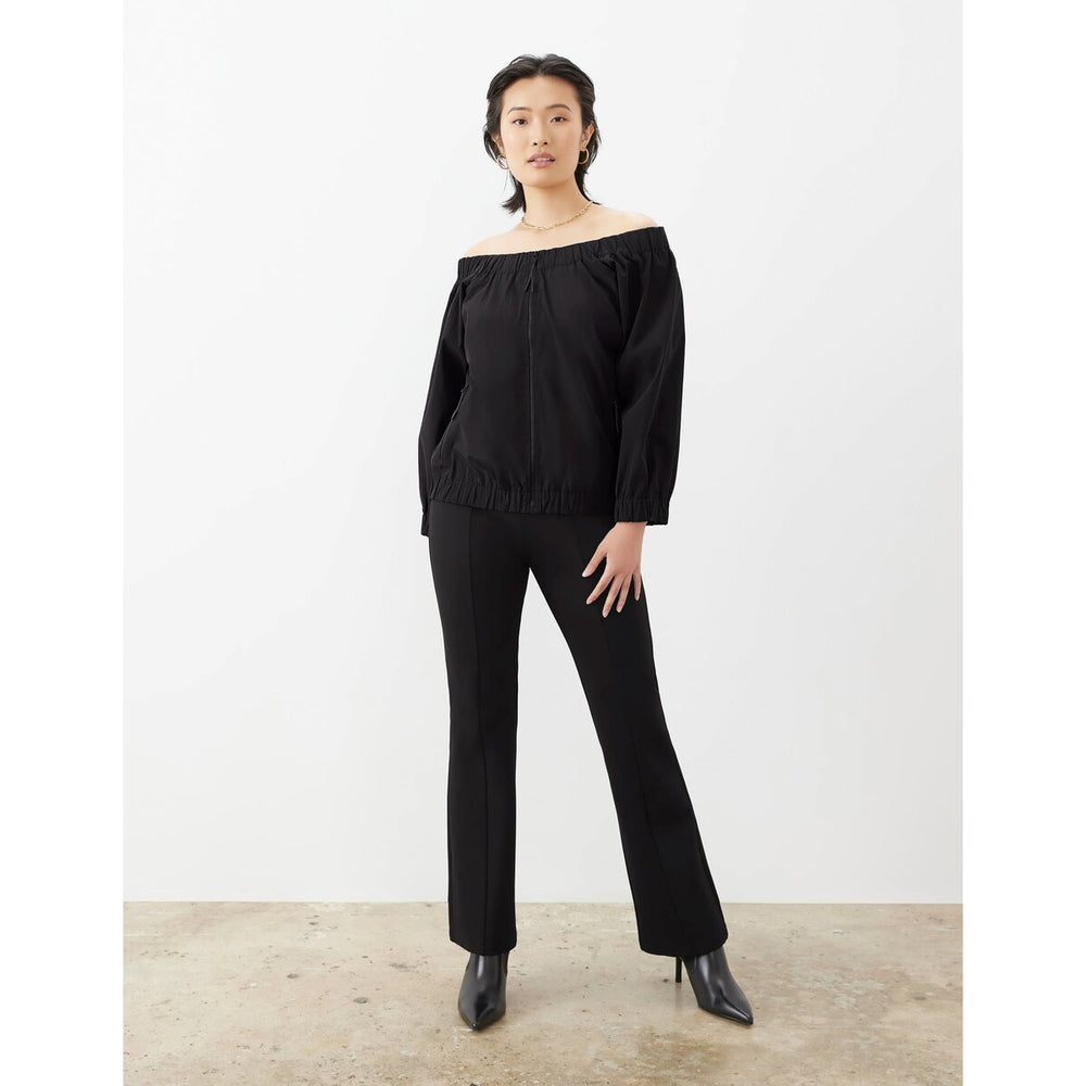 Gstq Off The Shoulder Zip Top