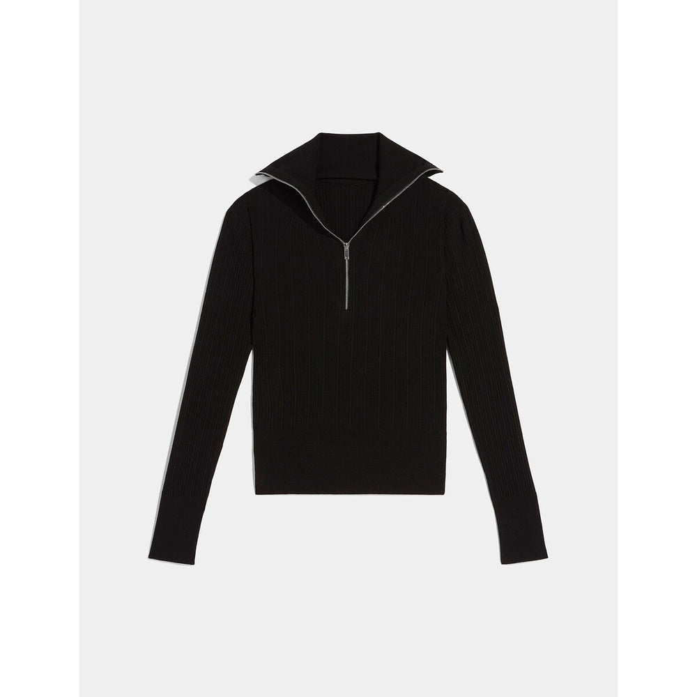 Gstq Open Collar Zip Sweater