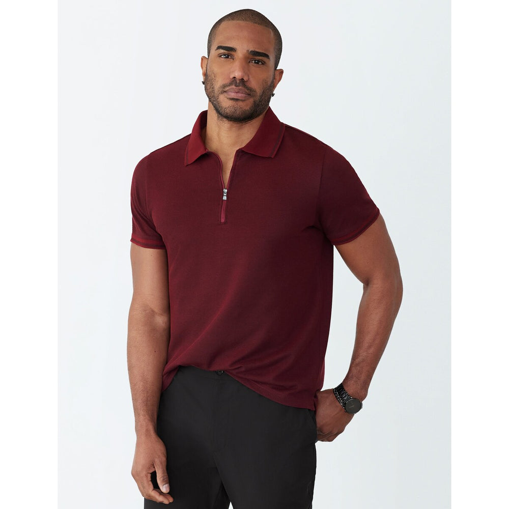 Gstq Stretch Zip Polo