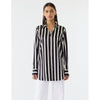 Gstq Striped Button Down Tunic