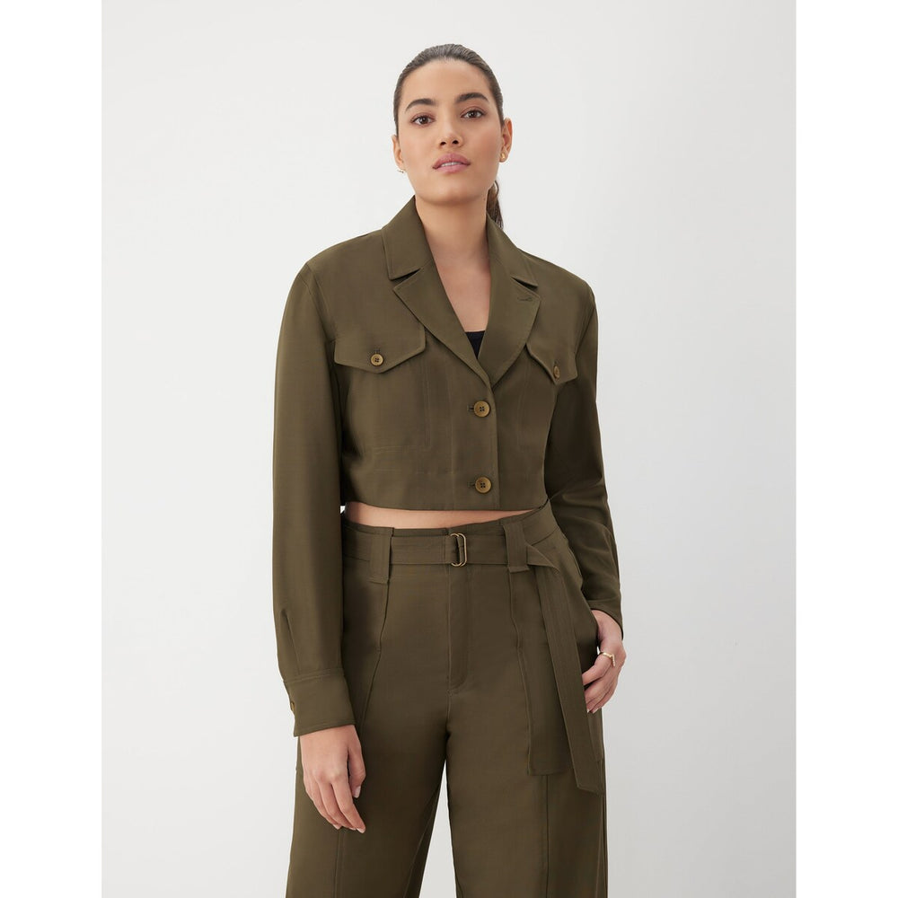 Gstq Utility Cropped Shirt Jacket