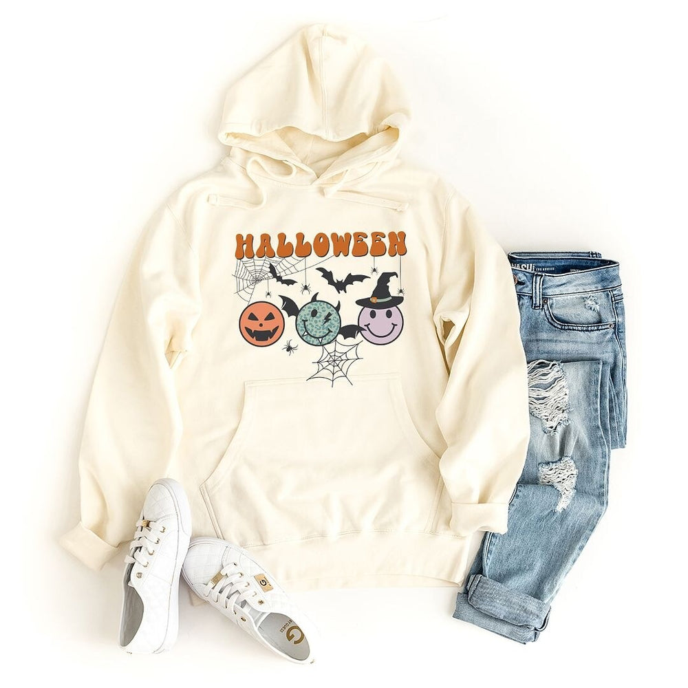 Halloween Smiley Faces Graphic Hoodie