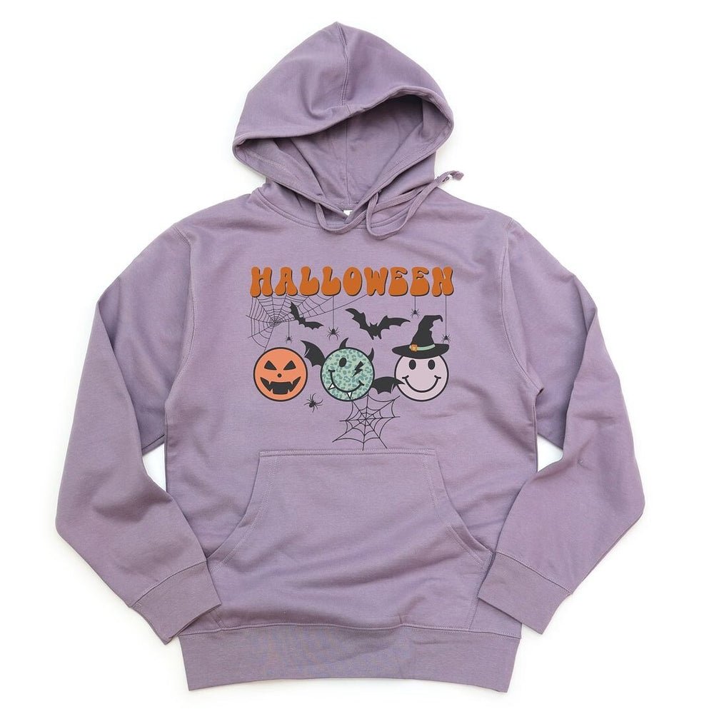 Halloween Smiley Faces Graphic Hoodie