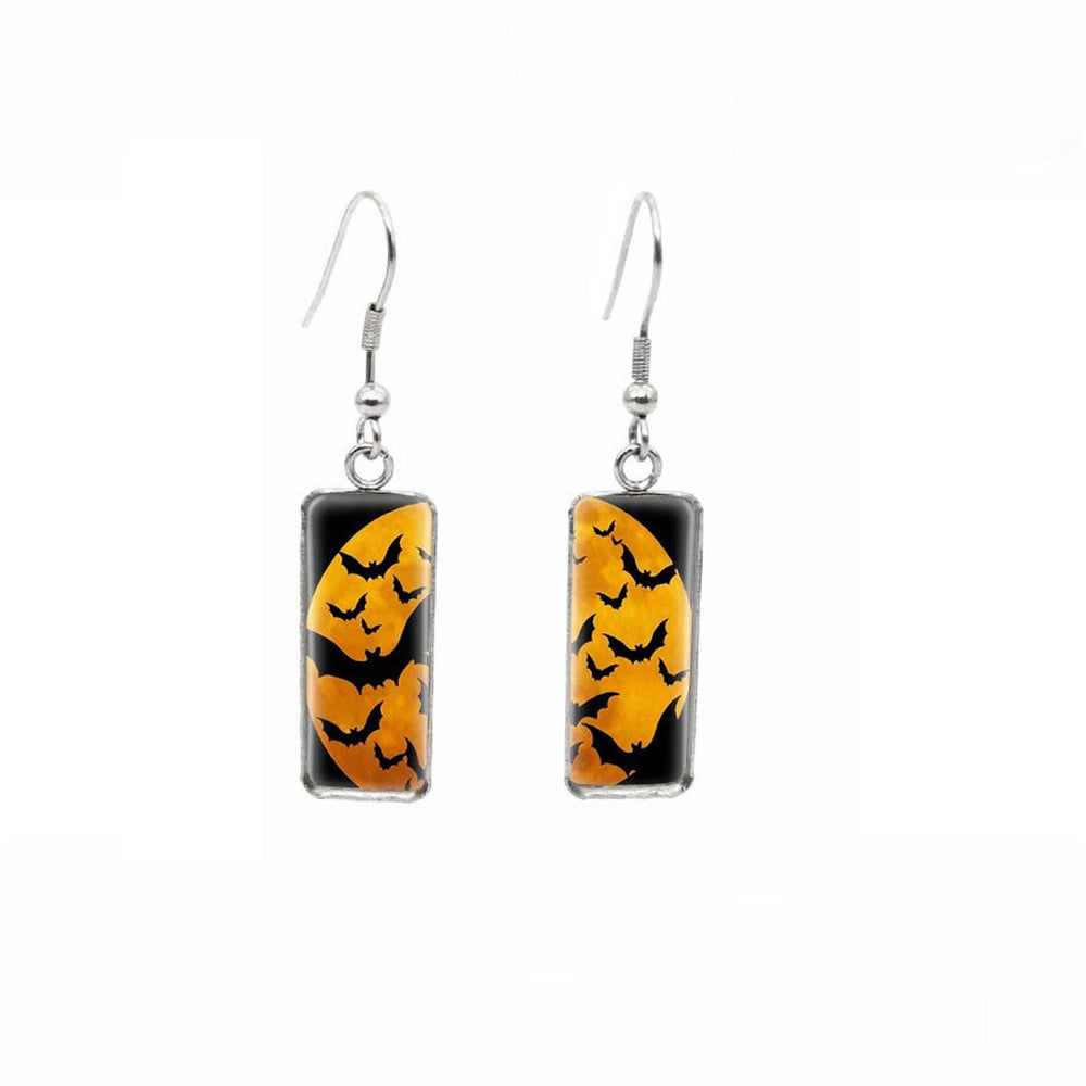 Halloween Themed Rectangular Drop Earrings