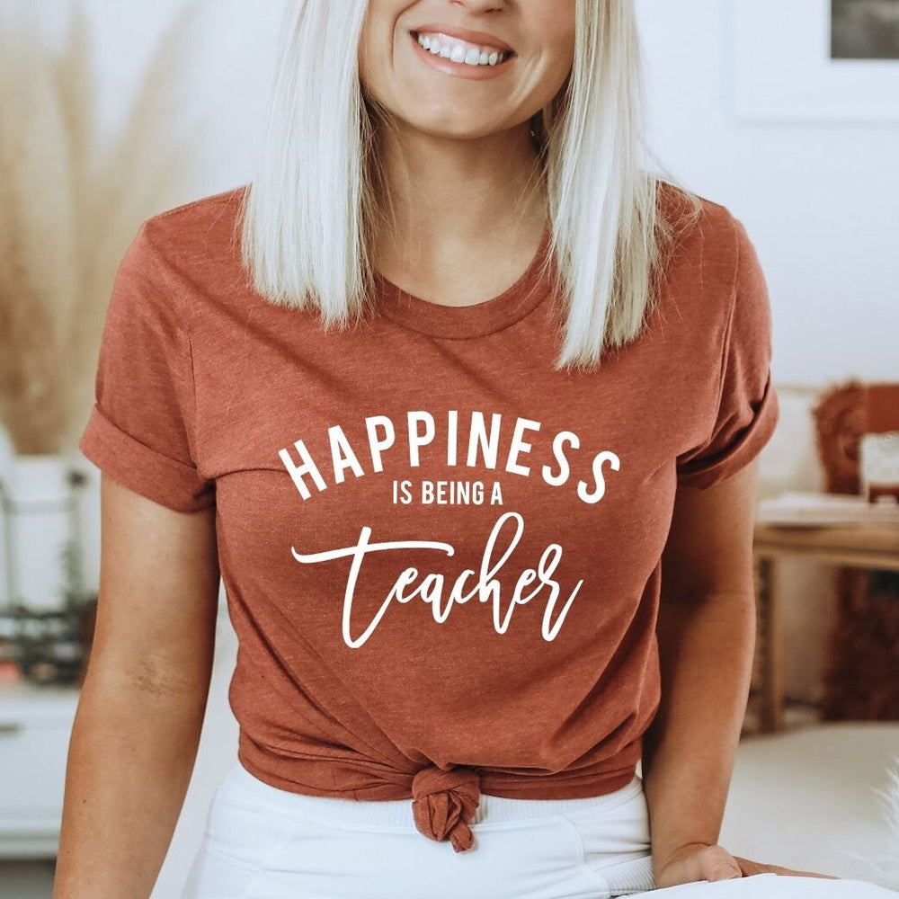 Happiness Is Being A Teacher Short Sleeve Tee