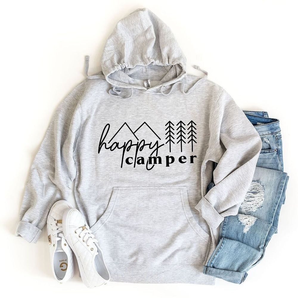 Happy Camper Trees Graphic Hoodie