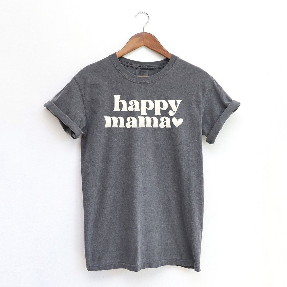 Happy Mama Puff Print Garment Dyed Tee