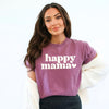 Happy Mama Puff Print Garment Dyed Tee