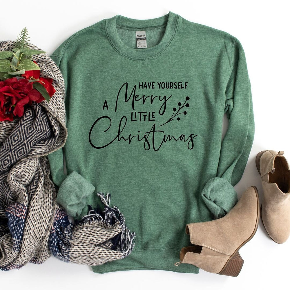 Have Yourself A Merry Little Christmas Berries Graphic Sweatshirt