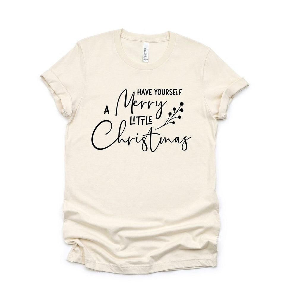 Have Yourself A Merry Little Christmas Berries Short Sleeve Crewnneck Tee