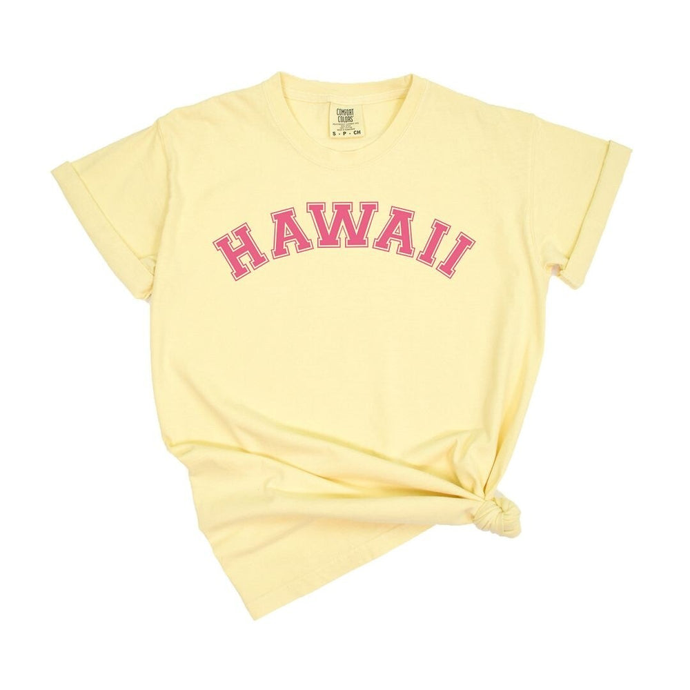 Hawaii Curved Garment Dyed Tee