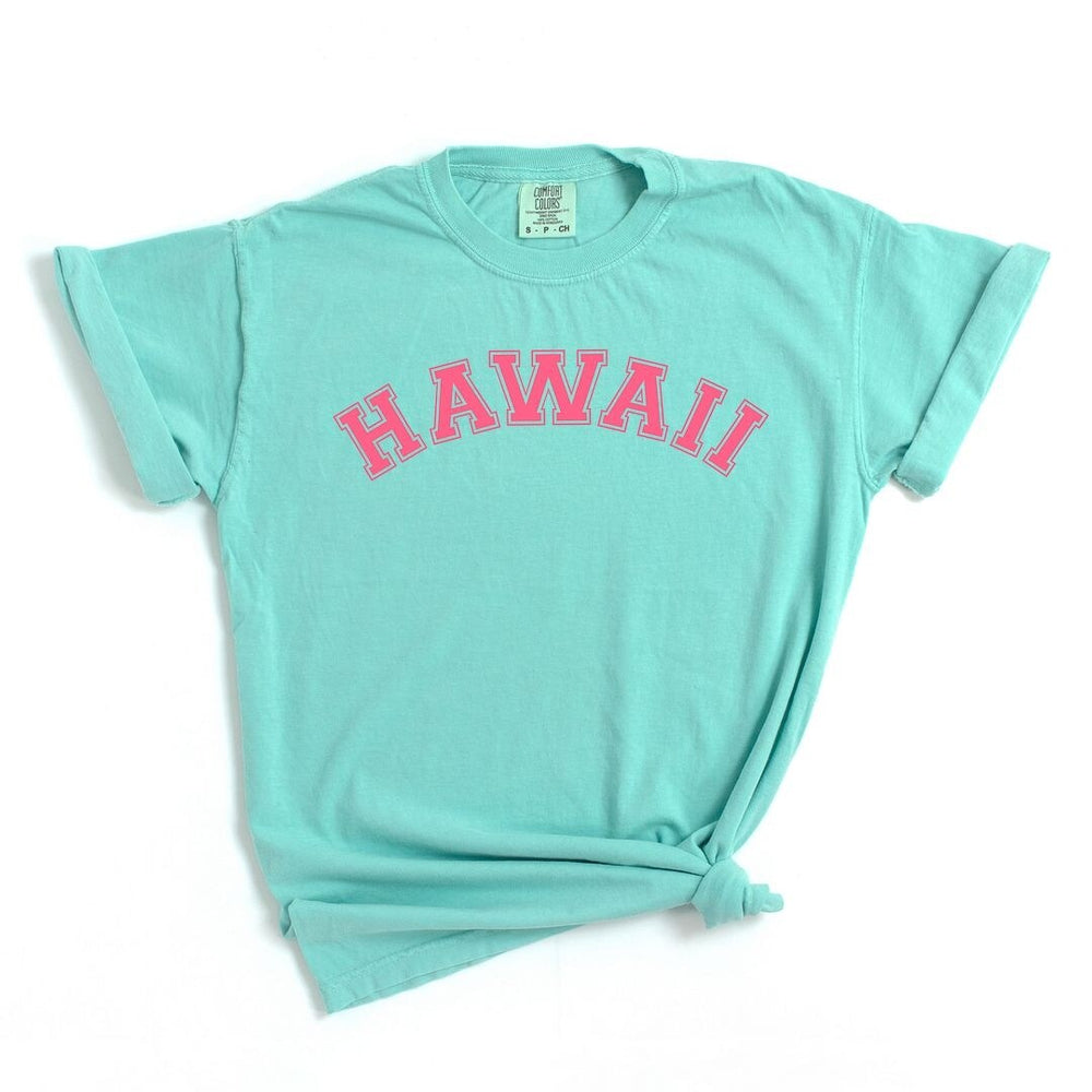 Hawaii Curved Garment Dyed Tee