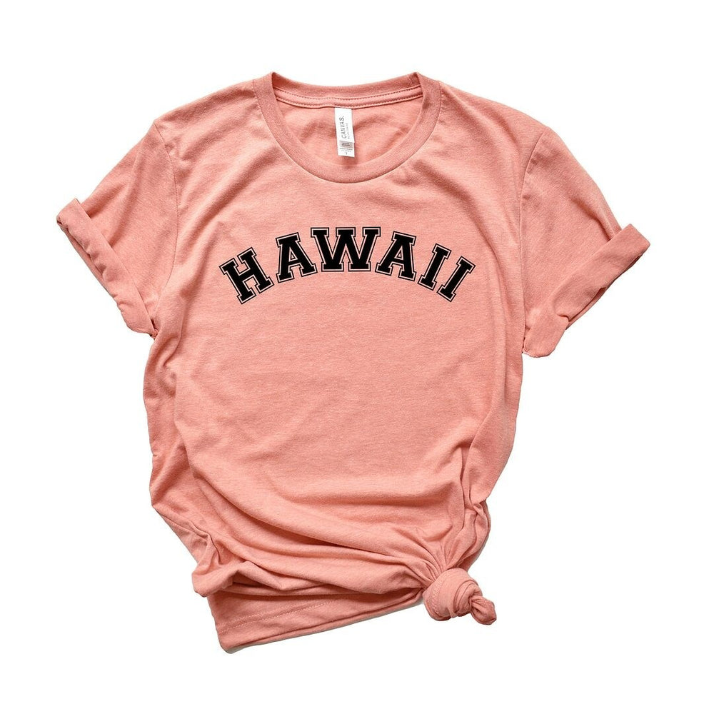 Hawaii Curved Short Sleeve Crewnneck Tee