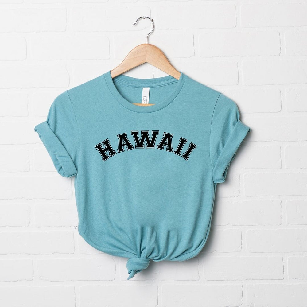 Hawaii Curved Short Sleeve Crewnneck Tee