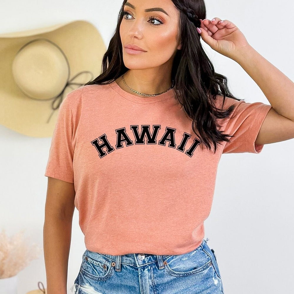 Hawaii Curved Short Sleeve Crewnneck Tee