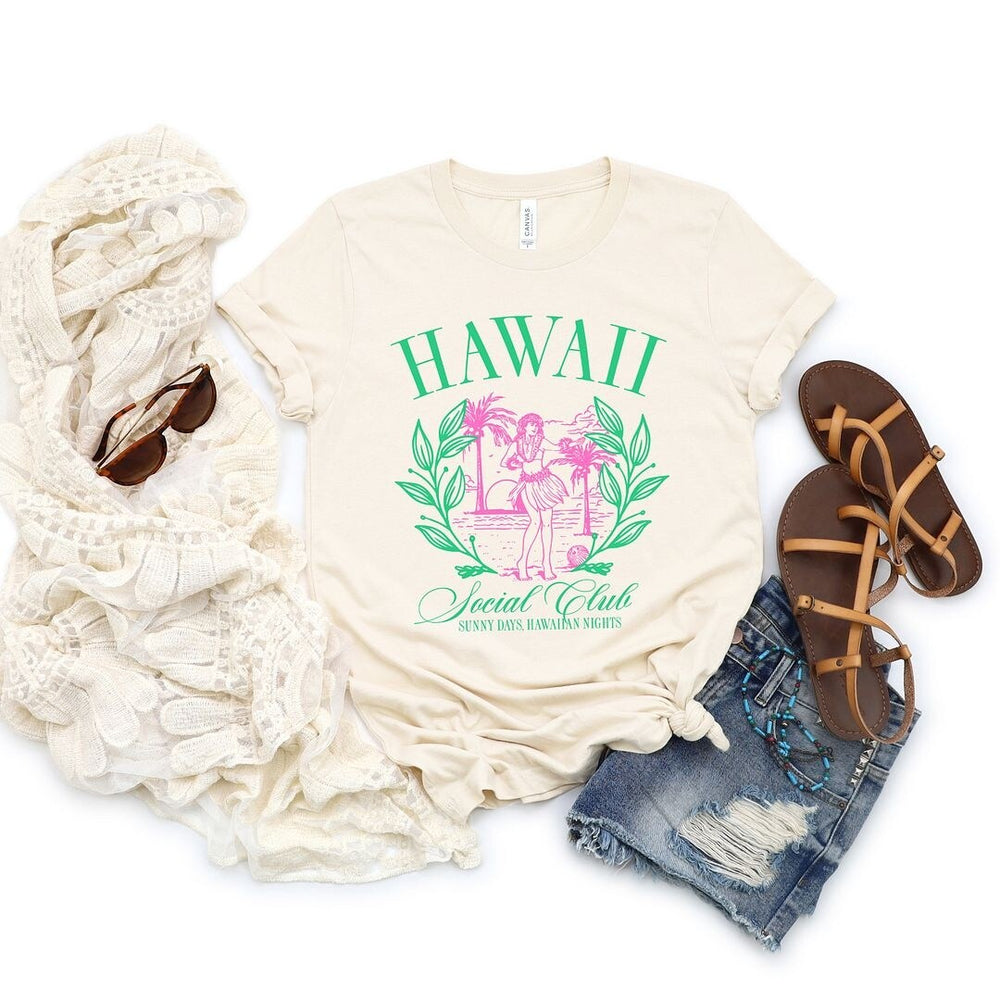 Hawaii Social Club Short Sleeve Crewnneck Tee