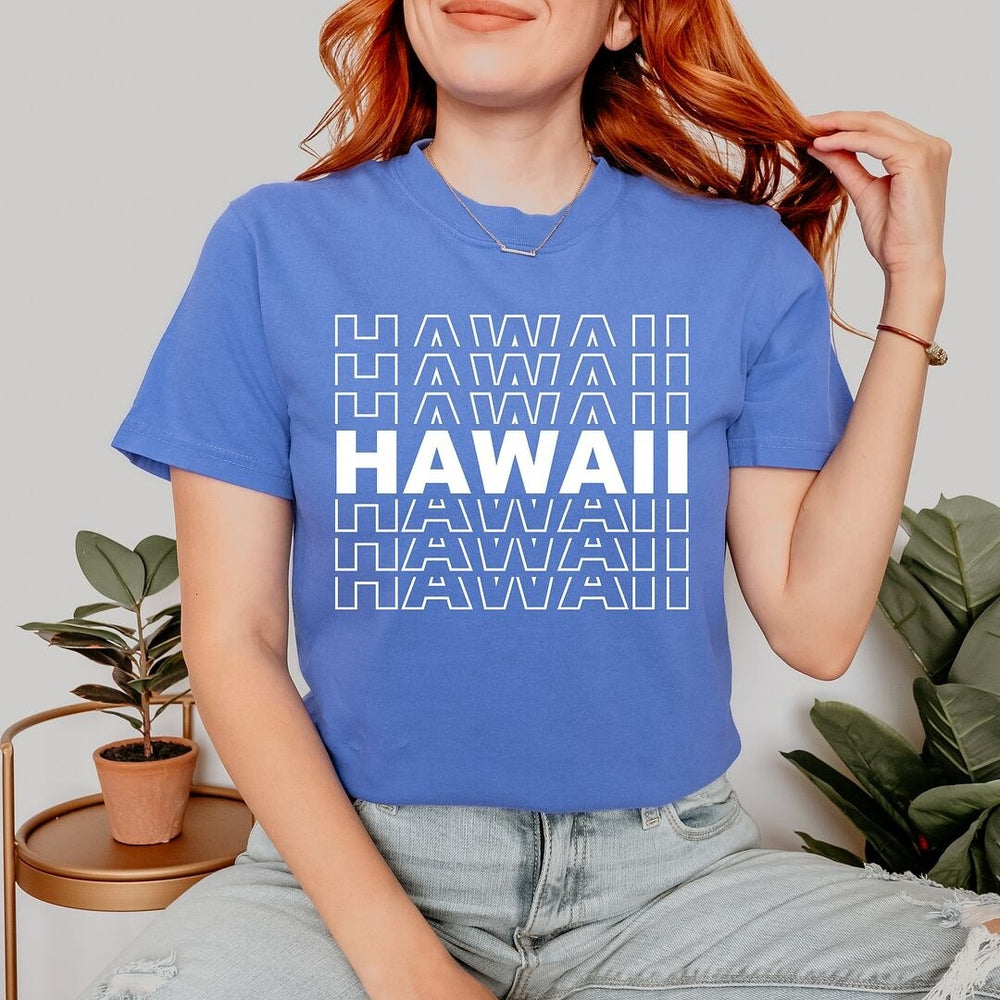 Hawaii Stacked Garment Dyed Tee