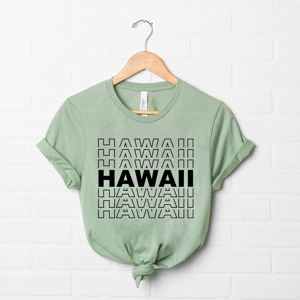 Hawaii Stacked Short Sleeve Crewnneck Tee