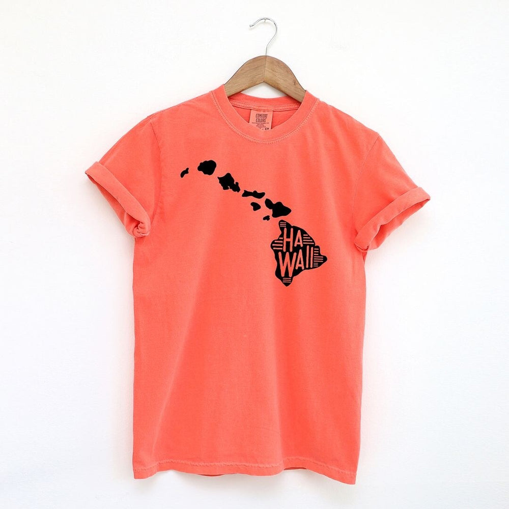 Hawaii Typography Garment Dyed Tee