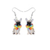 Hawaiian French Bulldog Drop Earrings