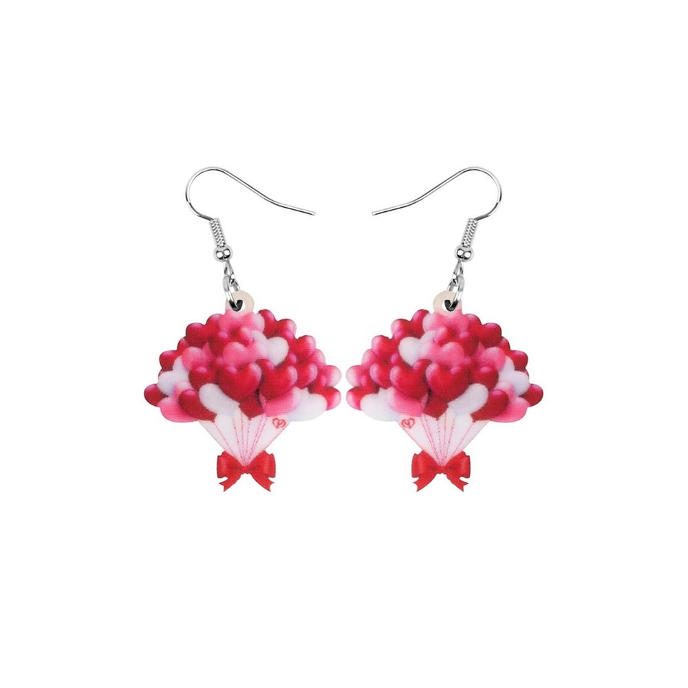 Heart Balloons Bunch Drop Earrings