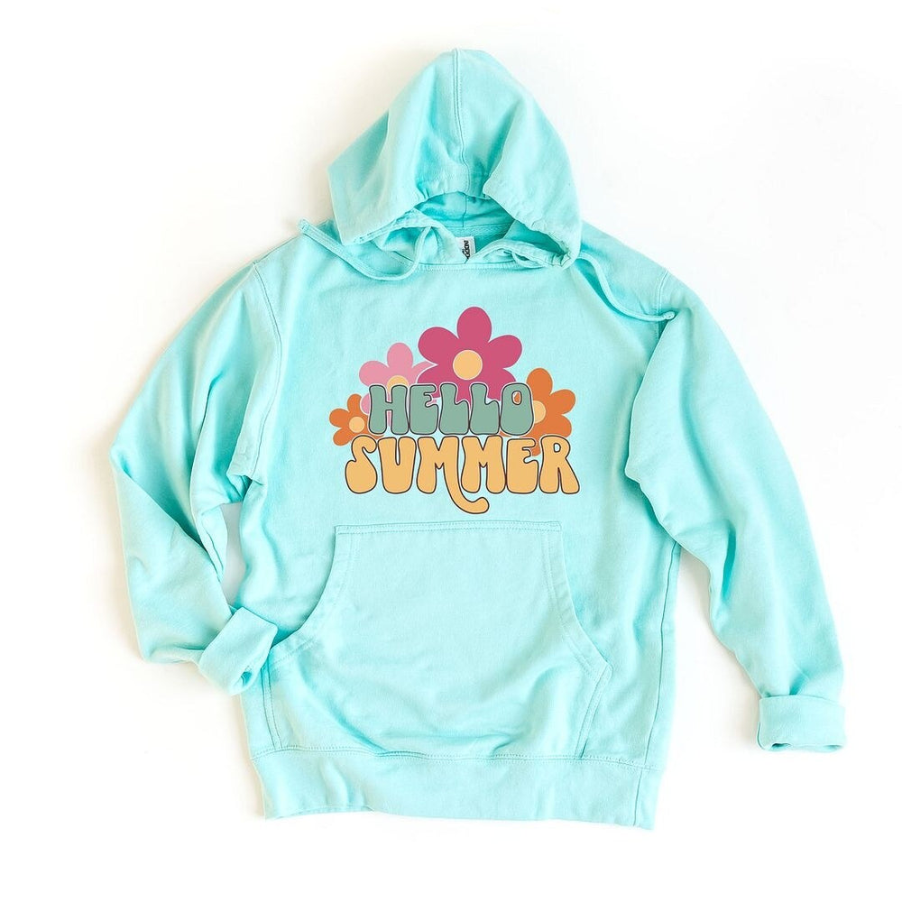 Hello Summer Flowers Graphic Hoodie