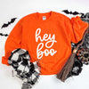 Hey Boo Cursive Puff Print Graphic Sweatshirt