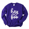 Hey Boo Cursive Puff Print Graphic Sweatshirt