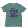 Hey Boo Stars Puff Print Garment Dyed Tee