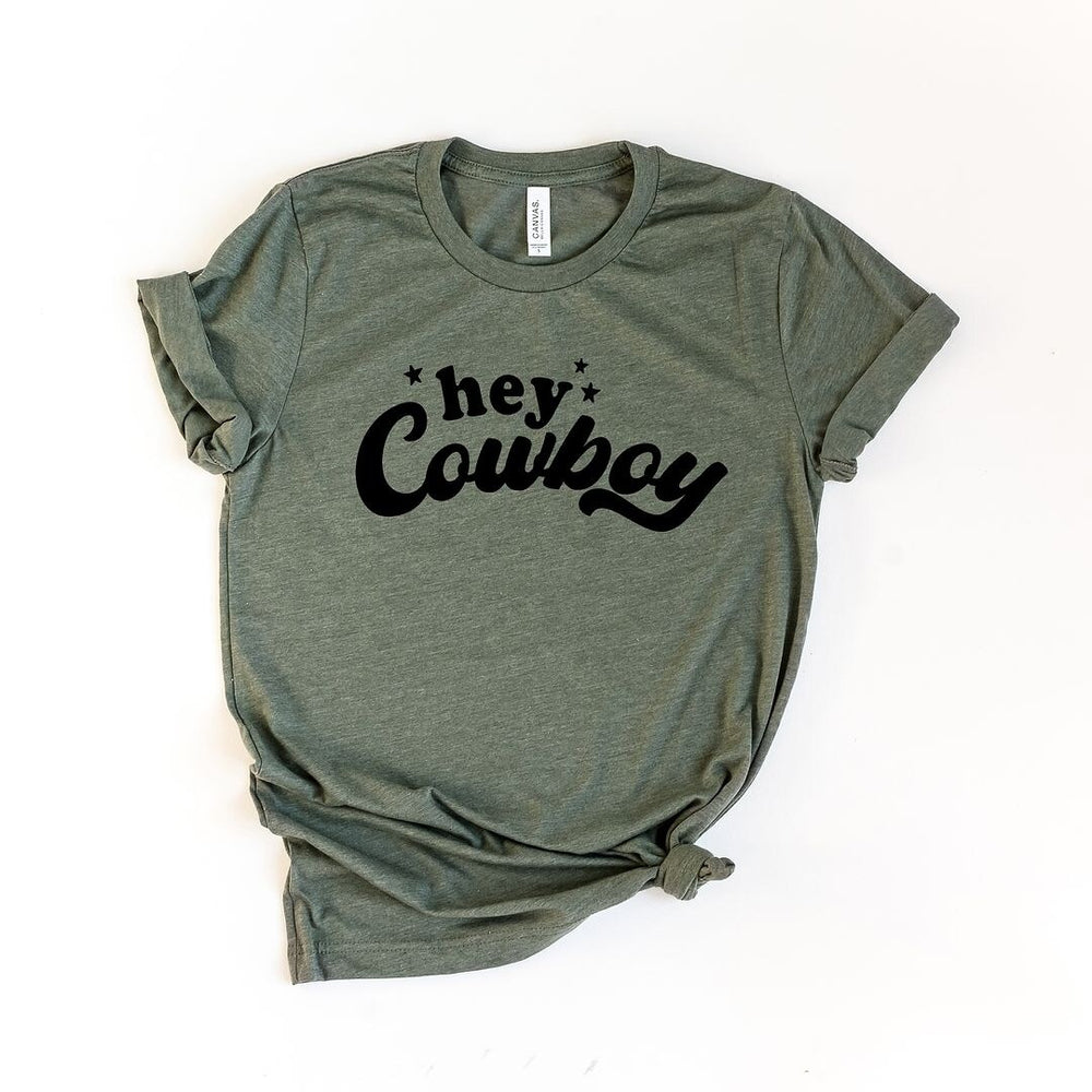 Hey Cowboy Stars Short Sleeve Crewnneck Tee