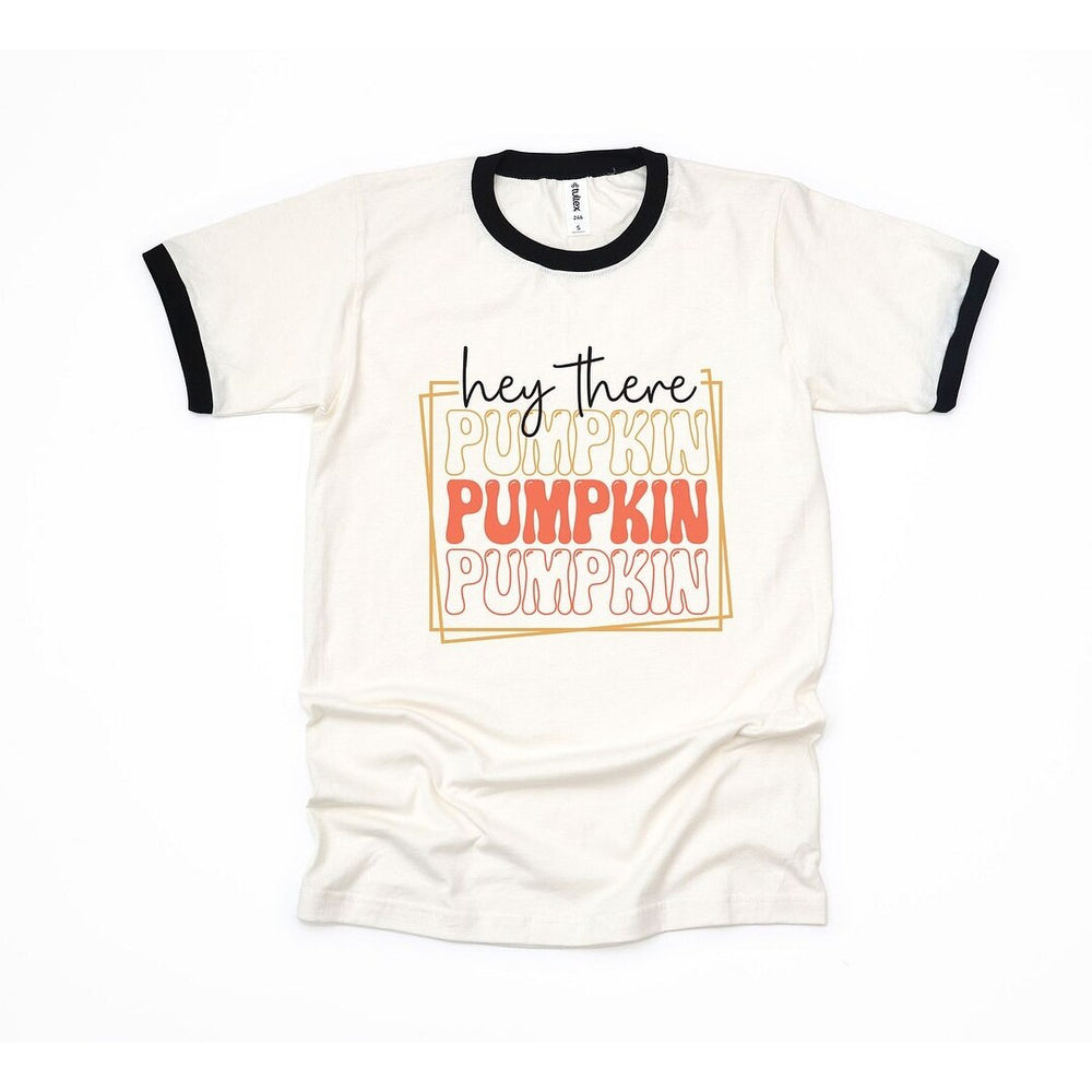 Hey There Pumpkin Stacked Ringer Tee