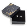 Holiday Gift Box With Deer Snowflake Stud Earrings