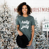 Holly Jolly Bold Cursive Short Sleeve Crewnneck Tee