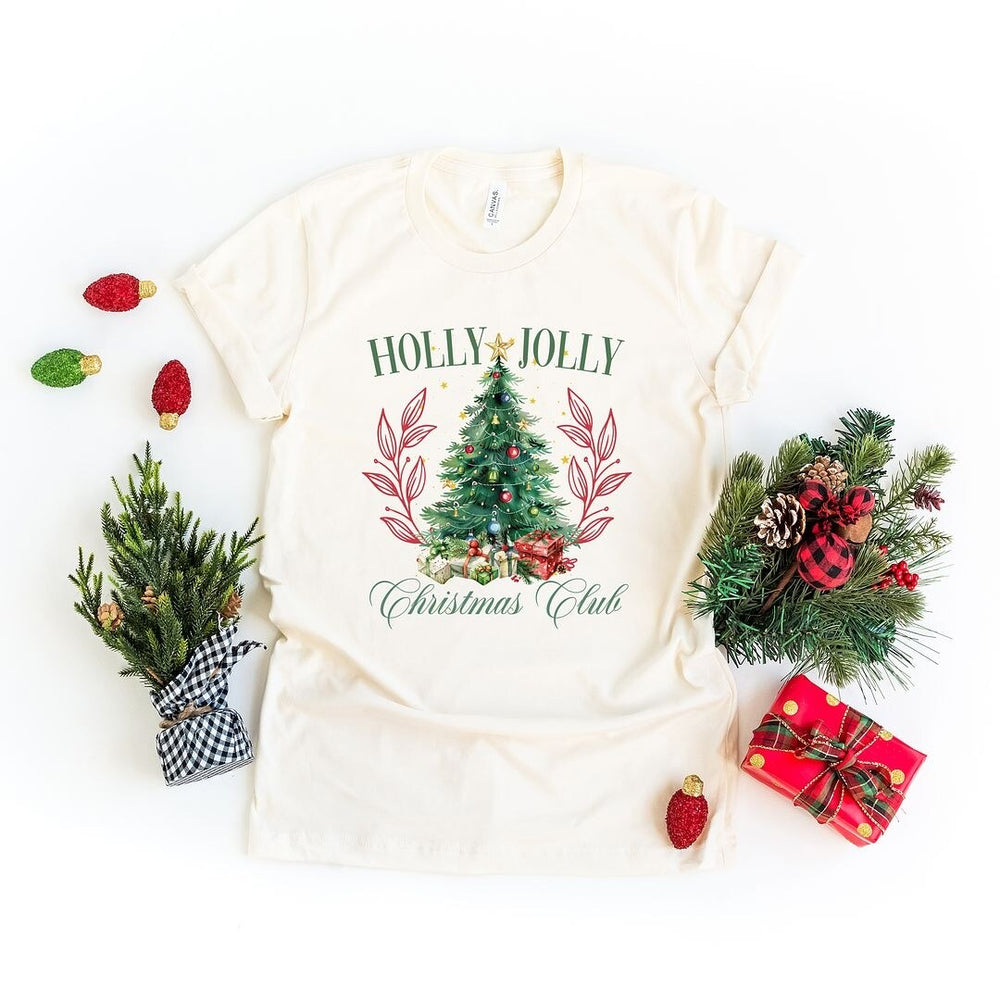 Holly Jolly Christmas Club Short Sleeve Crewnneck Tee