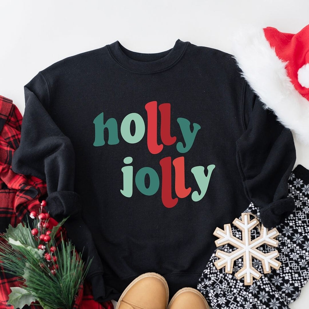 Holly Jolly Colorful Graphic Sweatshirt