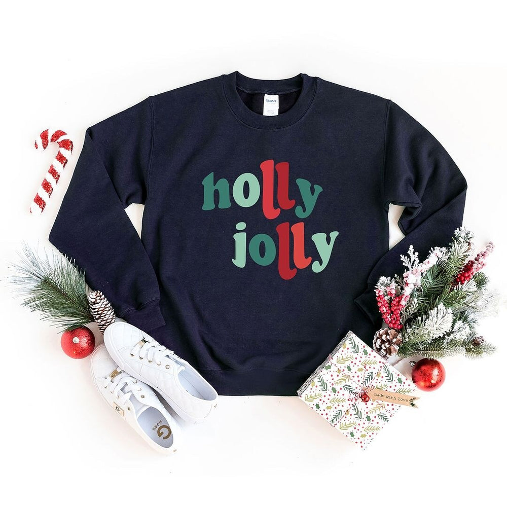 Holly Jolly Colorful Graphic Sweatshirt