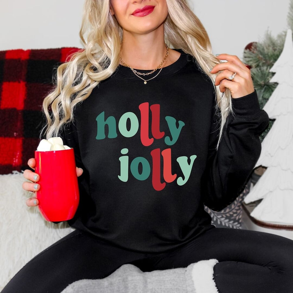 Holly Jolly Colorful Graphic Sweatshirt